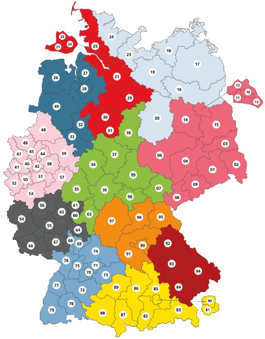 New sales Area Map Germany.